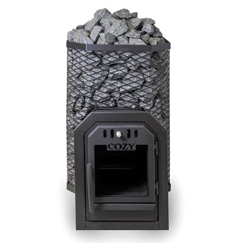 Cozy Heat O Thru-Wall Sauna Stove Wood Burning Sauna Stove, 12kW