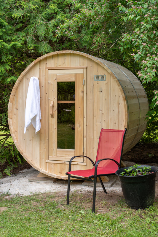 Dundalk Leisurecraft Canadian Timber Collection Harmony 3-4 Person Barrel Sauna  - CTC22E