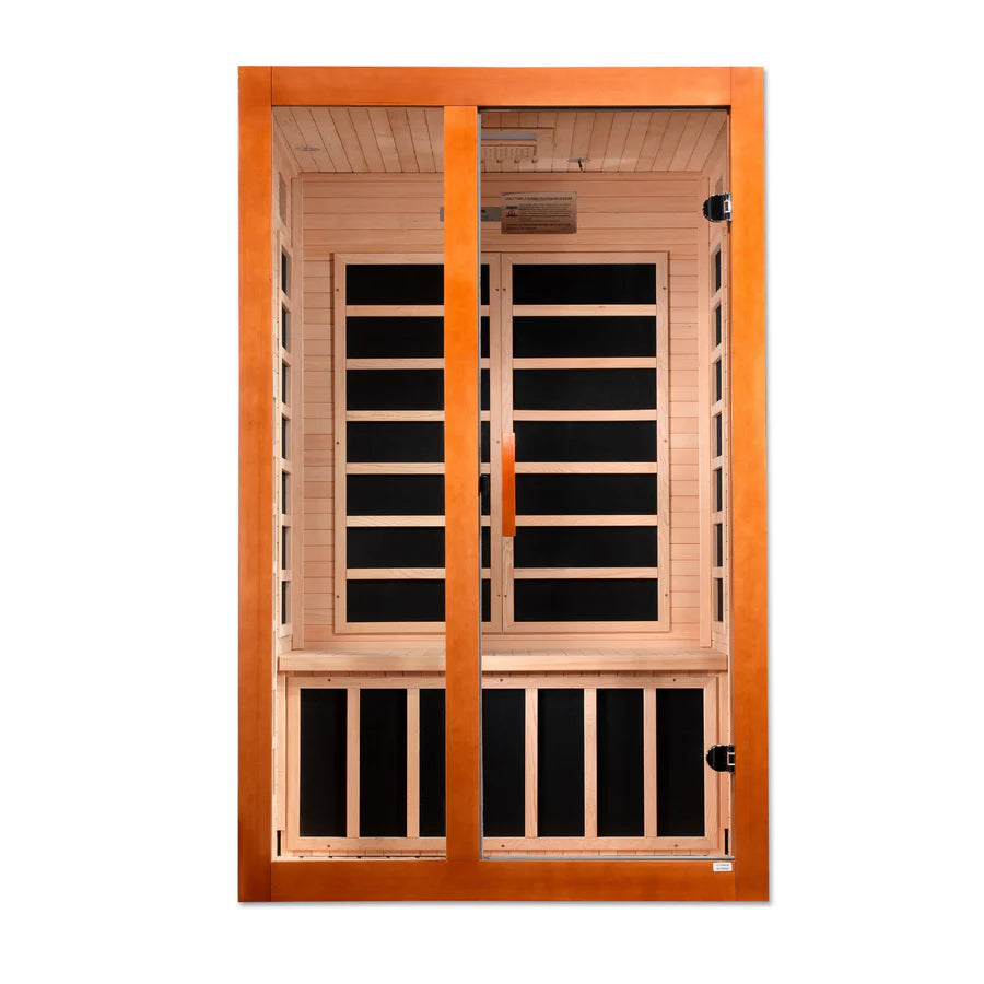 Dynamic saunas Santiago 2 Person Ultra Low EMF FAR Infrared Sauna DYN-6209-02 Elite