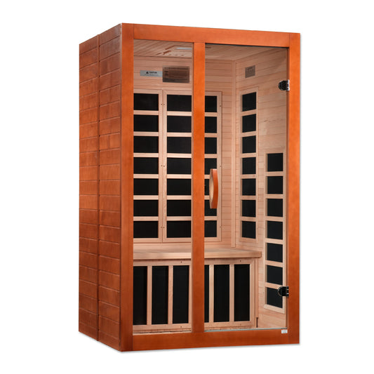 Dynamic saunas Santiago 2 Person Ultra Low EMF FAR Infrared Sauna DYN-6209-02 Elite