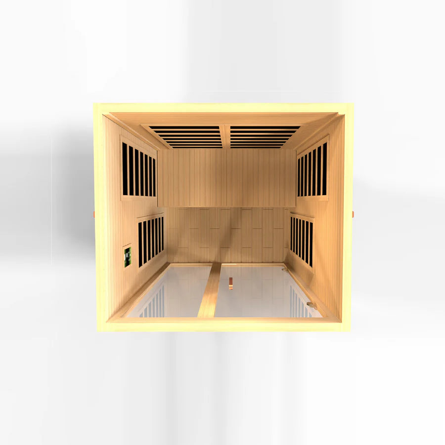 Dynamic saunas Santiago 2 Person Ultra Low EMF FAR Infrared Sauna DYN-6209-02 Elite