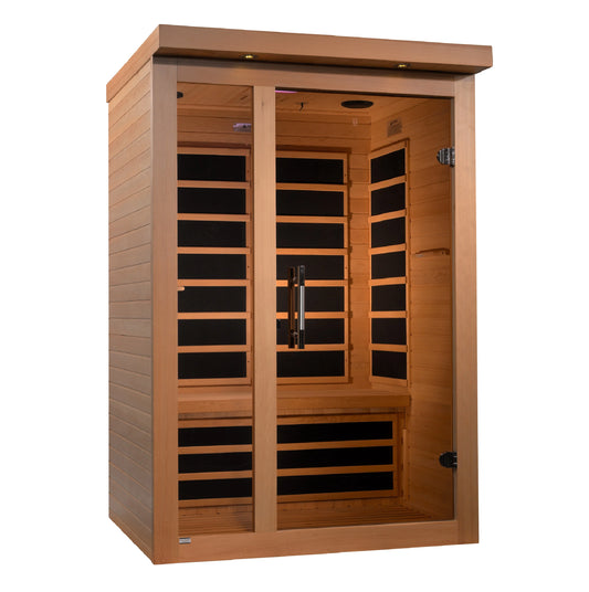 Dynamic saunas Llumeneres 2 Person Ultra Low EMF FAR Infrared Sauna DYN-6215-02 Elite