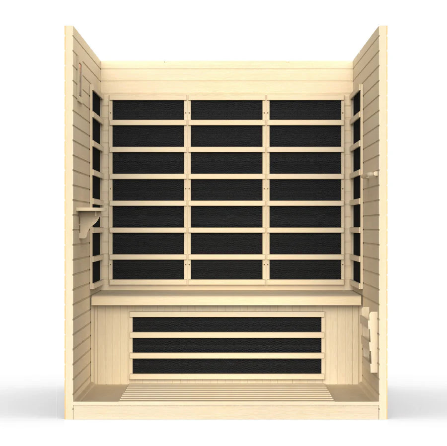 Dynamic saunas Vila 3 Person Ultra Low EMF FAR Infrared Sauna DYN-6315-02 Elite