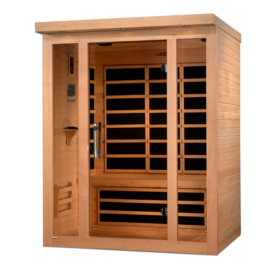 Dynamic saunas Vila 3 Person Ultra Low EMF FAR Infrared Sauna DYN-6315-02 Elite