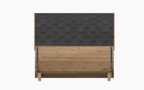 SaunaLife Model E8G Sauna Barrel Glass Front ERGO Series Sauna Barrel 87"D x 81"H, 6-Person, Glass Front