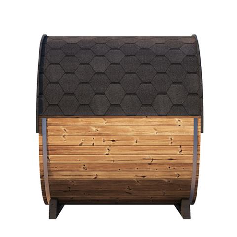 SaunaLife Model EE8G Sauna Barrel Ergo Elegance Series Sauna Barrel 79"L x 91"D Glass Front, 6-Person