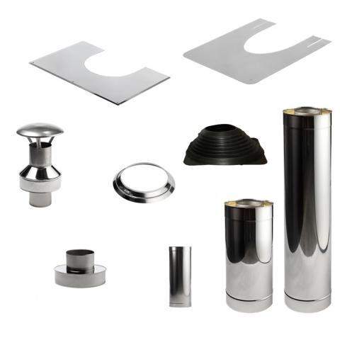 HUUM Barrel Sauna Chimney Kit – Stainless Steel Wood Stove Vent System