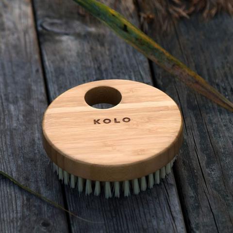 KOLO Bath Brush Bambu Sauna Bath Brush, Natural Bamboo, No Handle