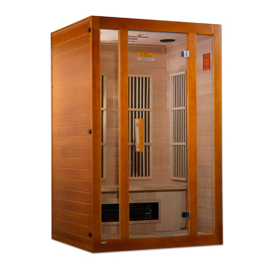 Maxxus "Aspen" MX-J206-01 Dual Tech 2 person Low EMF FAR Infrared Sauna Canadian Hemlock