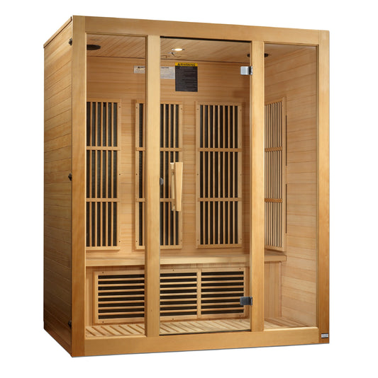 Maxxus "Bellevue" MX-J306-01, 3 Person Low EMF FAR Infrared Sauna Canadian Hemlock