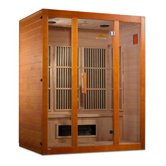 Maxxus "Alpine" MX-J306-02S Dual Tech 3 person Low EMF FAR Infrared Sauna Canadian Hemlock