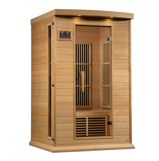 Maxxus MX-K206-01-ZF HEM 2 Person Near Zero EMF FAR Infrared Sauna - Canadian Hemlock