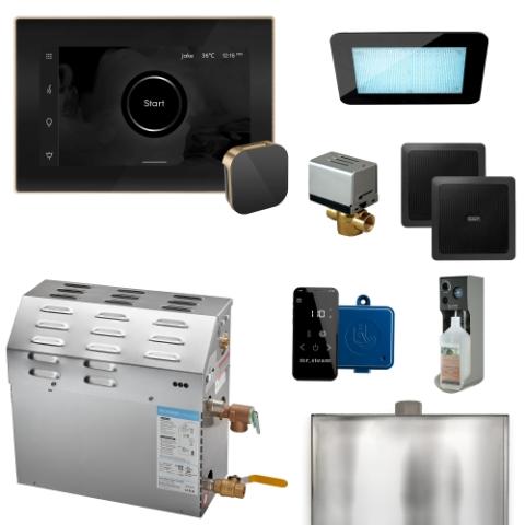 Mr.Steam MS XDream Generator Package with iSteamX Control and Aroma Glass SteamHead