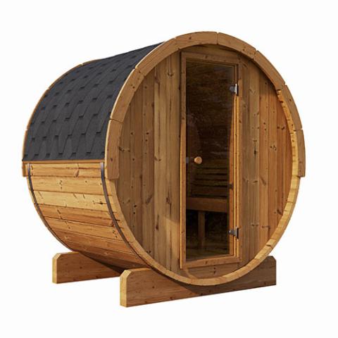 SaunaLife Model E8 Sauna Barrel ERGO Series 6-Person Sauna Barrel 87"L x 81"D
