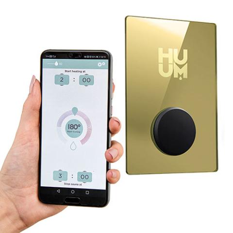 HUUM UKU Gold Sauna Heater Control with WiFi, Digital On/Off, Time,Temp, Gold