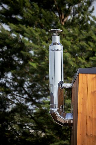 HUUM Thru-Wall Chimney Kit Sauna Wood Stove Chimney Set, Thru-Wall