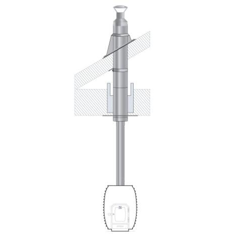 HUUM Thru-Ceiling Chimney Kit Sauna Wood Stove Chimney Set, Thru-Ceiling