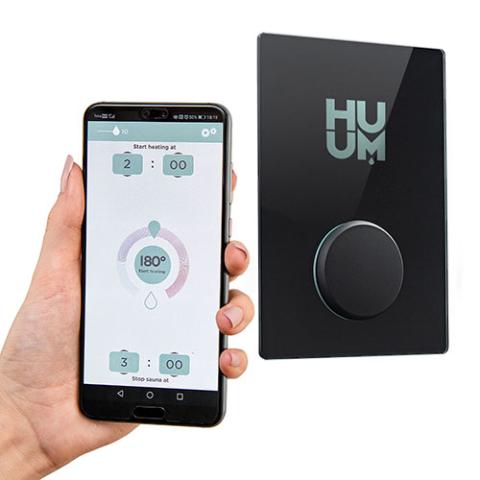 HUUM UKU Glass Sauna Heater Control with Wi-Fi, Digital On/Off, Time,Temp, Glass