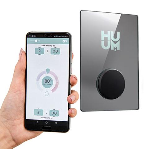 HUUM UKU Mirror Sauna Heater Control with Wi-Fi, Digital On/Off, Time,Temp, Mirror