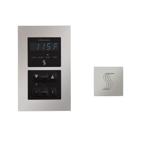 ThermaSol SEMR-SVSQ Signature Series Steam Shower Kit, Modern Recessed Style SV Square
