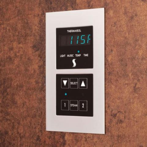 ThermaSol SEMR-SVSQ Signature Series Steam Shower Kit, Modern Recessed Style SV Square