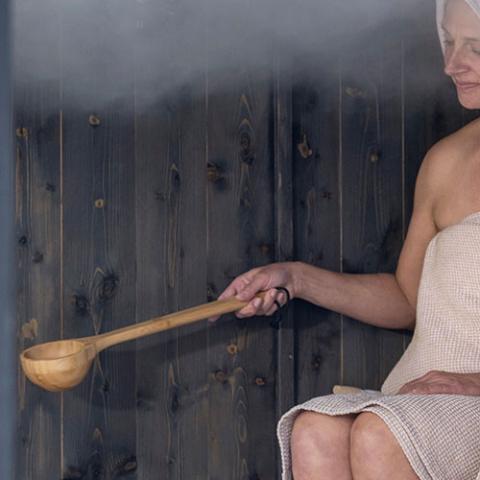 Rento Sauna Ladle, Thermo Laminated Bamboo