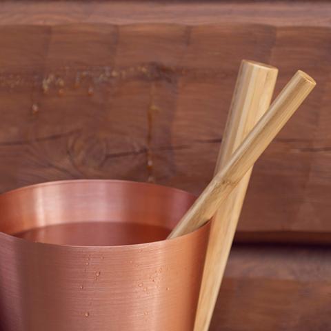Rento Sauna Ladle, Aluminum w/ Thermo-Bamboo