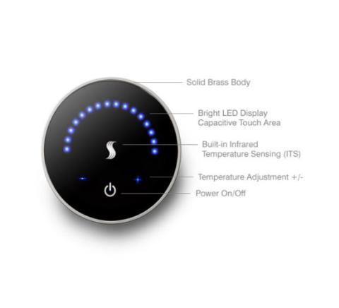 Thermasol MTC Steam Shower Control, MicroTouch Series, Contemporary Flushmount