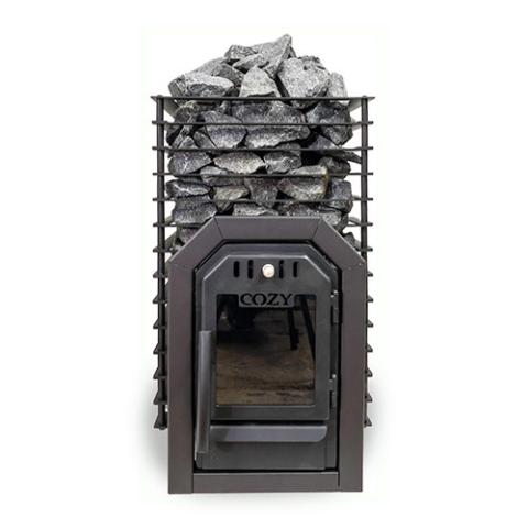 Cozy Heat Quattro Thru-Wall Sauna Stove Wood Burning Sauna Stove, 12kW