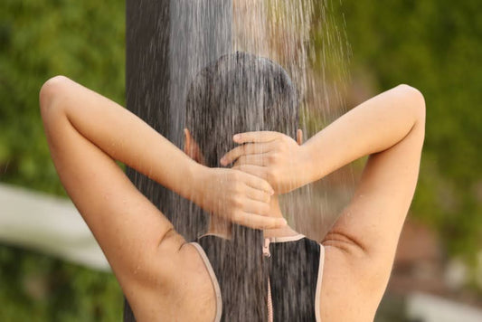 Cold shower after a workout.