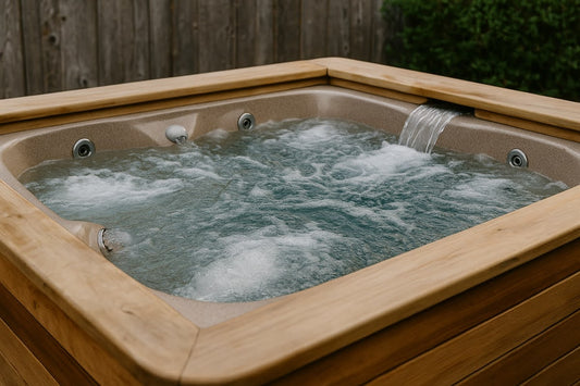 Hot tub maintenance.