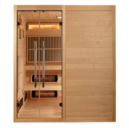 Golden Designs 2025 Toledo GDI-8360-01 6 Per Hybrid Sauna (Indoor).WIFI Full Spectrum and Harvia Stove