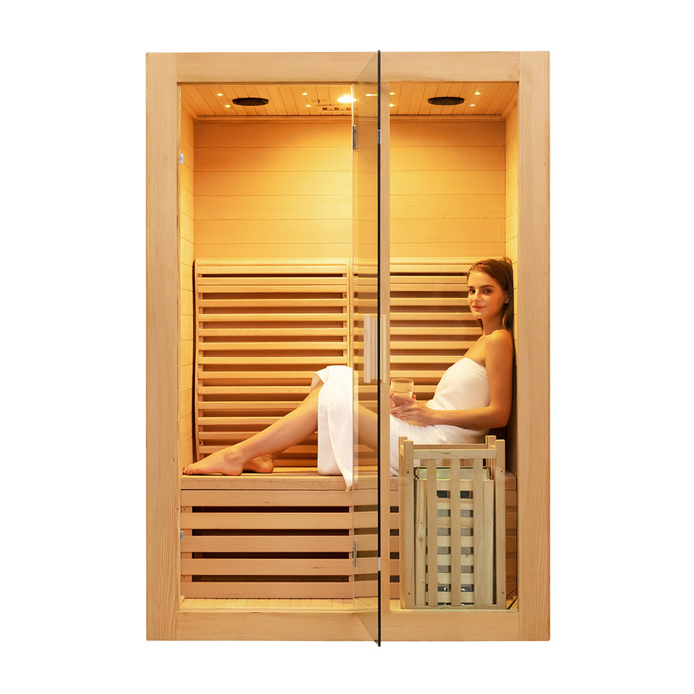 Smartmak® 2 People Indoor Traditional Steam Sauna - Steam 2