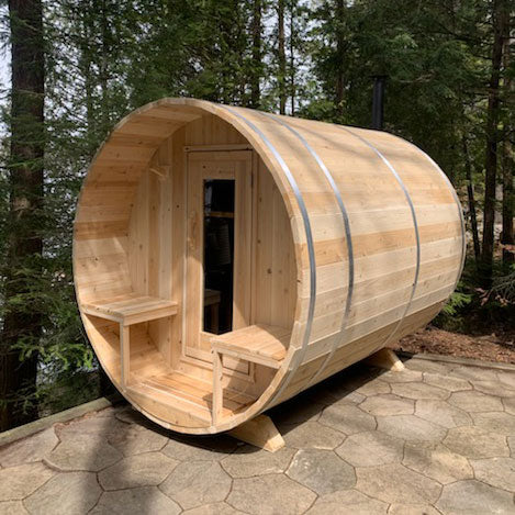 Dundalk Leisurecraft Canadian Timber Collection by Serenity 3-4 Person Barrel Sauna - CTC2245W