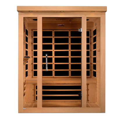 Dynamic saunas Vila 3 Person Ultra Low EMF FAR Infrared Sauna DYN-6315-02 Elite
