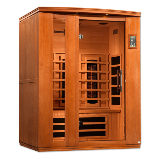 Dynamic saunas Lugano 3 Person Full Spectrum Infrared Sauna - Canadian Hemlock