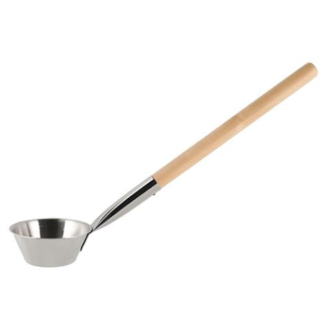 Rento Harri Koskinen Sauna Ladle, Stainless Steel w/ Birch Wood Handle