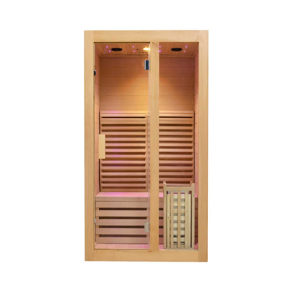 Smartmak® 1 Person Indoor Traditional Steam Sauna - Steam 1 (Delivery in 4-5 Weeks)