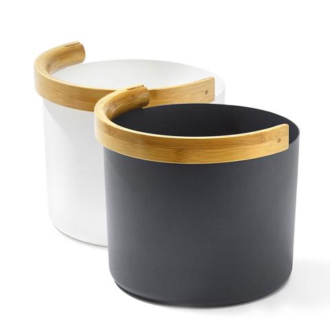 KOLO Bucket 2 Sauna Bucket with curved Handle, Bamboo/Aluminum, 1.5Gal