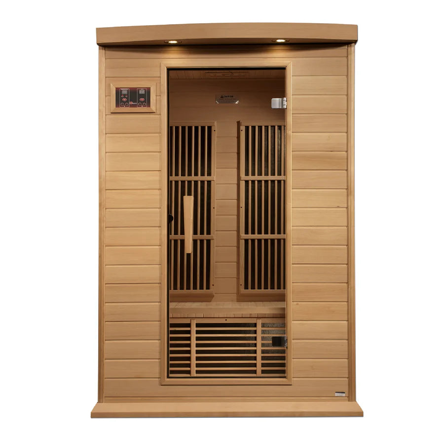 Maxxus MX-K206-01-ZF HEM 2 Person Near Zero EMF FAR Infrared Sauna - Canadian Hemlock