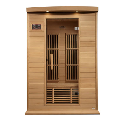 Maxxus MX-K206-01-ZF HEM 2 Person Near Zero EMF FAR Infrared Sauna - Canadian Hemlock