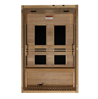 Maxxus "S-Line" 2 Person Ultra Low EMF FAR IR Sauna (MX-S206-01 ELITE)