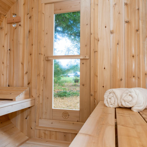 Dundalk Leisurecraft Canadian Timber Collection by Serenity 3-4 Person Barrel Sauna - CTC2245W