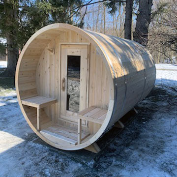 Dundalk Leisurecraft Canadian Timber Collection by Serenity 3-4 Person Barrel Sauna - CTC2245W