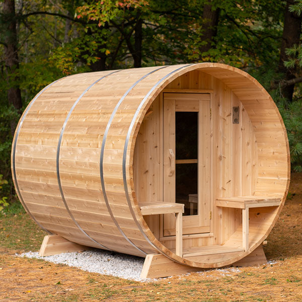 Dundalk Leisurecraft Canadian Timber Collection by Serenity 3-4 Person Barrel Sauna - CTC2245W