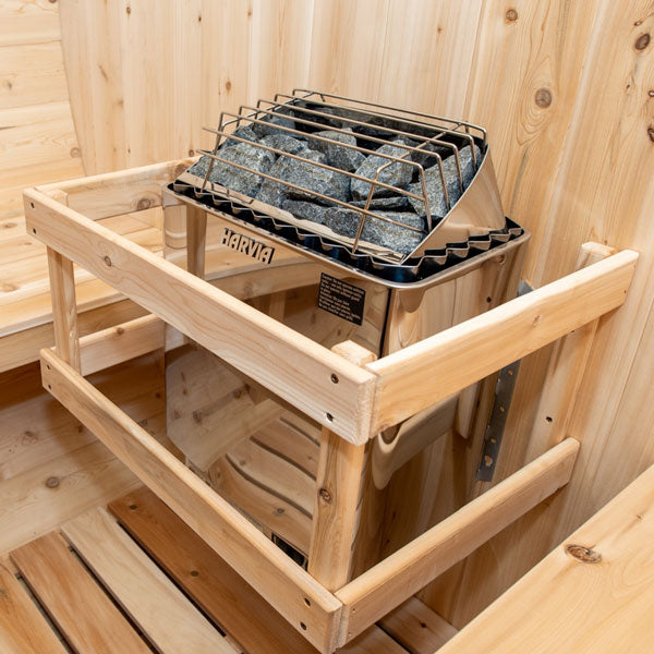 Dundalk Leisurecraft CT Tranquility Barrel Sauna with Porch that seats 6-8 people - CTC2345E