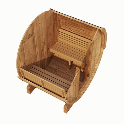 SaunaLife Model E8 Sauna Barrel ERGO Series 6-Person Sauna Barrel 87"L x 81"D