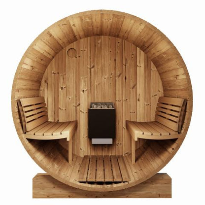 SaunaLife Model E8 Sauna Barrel ERGO Series 6-Person Sauna Barrel 87"L x 81"D