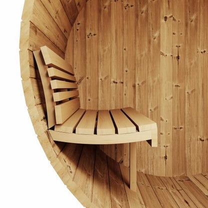 SaunaLife Model E8 Sauna Barrel ERGO Series 6-Person Sauna Barrel 87"L x 81"D