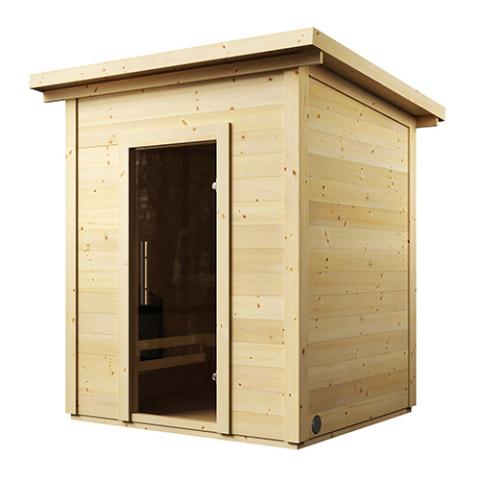 SaunaLife Model G2 Garden-Series Outdoor Home Sauna DIY Kit w/LED Light System, Up to 4 Persons